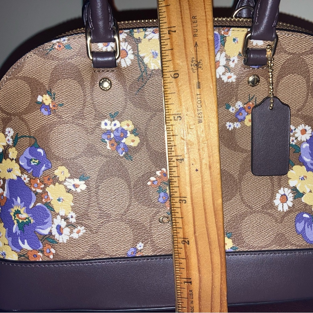 Coach F31968 Sierra Purple & Brown Patent Leather Satchel - Picture 6 of 11